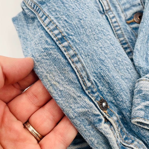 Oshkosh B'gosh Denim Trucker Jacket Med Wash 4T Cotton Button Classic Blue Cute - Picture 6 of 7